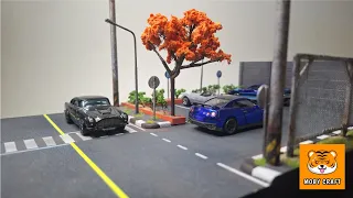 Diorama parking lot : ฉากโมเดลลานจอดรถ 1/64