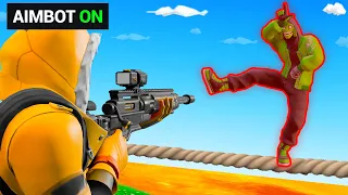 Using AIMBOT In Sniper VS Runners! (Fortnite)