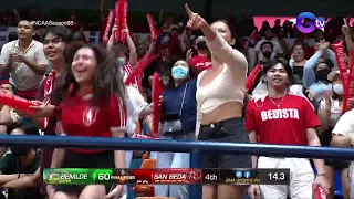 James Kwekuteye cuts the lead down to 1 with this big three! #NCAASeason98