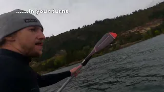 It is still foil season in the Gorge! Downwind SUP Foil at the Hatch