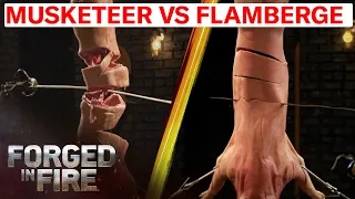 FORGED MADNESS: Musketeer Rapier vs. Flamberge Rapier | Forged in Fire