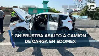 Frustra Guardia Nacional asalto a transporte de carga en Tecámac; hay tres detenidos