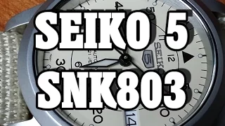 Custom "military" Seiko 5 - SNK803 Review, Measurements and Lume