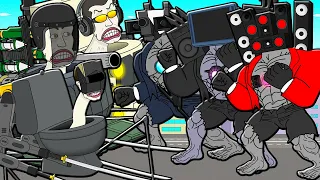 MUSCLE BOSSES CAMERAMAN SPEAKERMAN TV MAN VS NEW BOSSES SKIBIDI TOILETS! Cartoon Animation