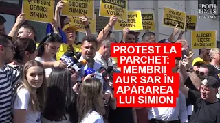 "Şi eu sunt Simion" - Protest AUR la Parchet după dosarul de falsificare de semnături pt S. Șoșoacă