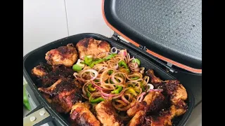 EASY CHICKEN RECIPE || GRILLED CHICKEN IN DOUBLE SIDED PAN || PAN FRIED CHICKEN