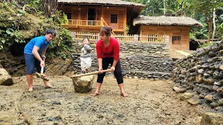 Harvesting wild bamboo shoots goes to market sell | Dredging mud to clean fish ponds - Chúc Tòn Bình