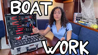 Moving aboard my sailboat, boat works and first sail! Ep  2