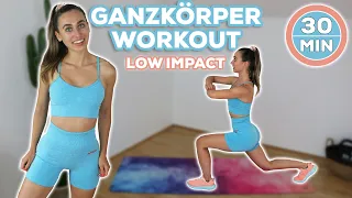 30 Min. GANZKÖRPER WORKOUT (+Warm Up & Cool Down) | Low Impact Workout ohne Springen