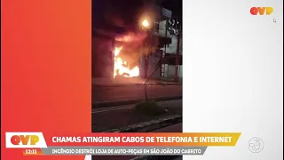 Incêndio destrói loja em São João do Cabrito
