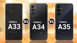 Samsung Galaxy A33 5G Vs Samsung Galaxy A34 5G Vs Samsung Galaxy A35 5G