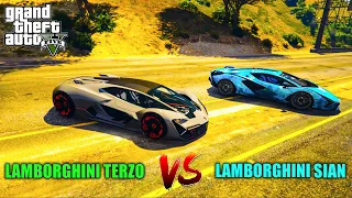 Lamborghini Terzo Vs Lamborghini Sian Insane Speed Test || GTA V ||