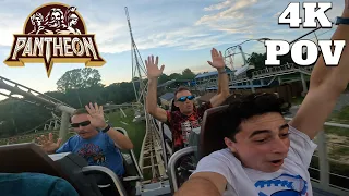 Pantheon On-Ride Reaction POV [4K] | Busch Gardens Williamsburg 2022