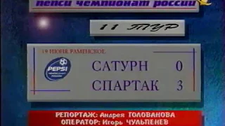 Сатурн 0-3 Спартак. Чемпионат России 1999