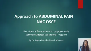 Abdominal Pain for NAC OSCE- Starmed Medical  -best NAC OSCE course www.mededucanada.com