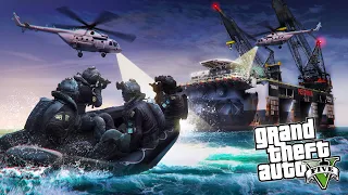 NAVY SEALS RAID AN OIL RIG in GTA 5 Online!