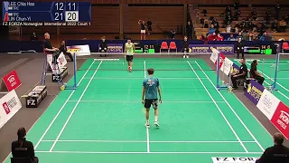 Match point - Chia Hao Lee vs Lin Chun-Yi - MS, Final - Norwegian Int. 2022