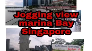 Jogging view Marina Bay Singapore