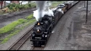 Steam Train Stack Talk  in Harrisburg, PA: NKP #765 barks through Harris Interlocking