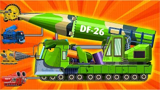 MKZT Ballistic Missile Carrier Vs Truck Crane : World of tanks Who Will Win | Мультики про танки