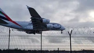 Emirates A380 landing @ Airport pub Manchester