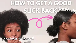 HOW TO PROPERLY GET A SLICK BACK  4A 4B 4C (SHORT HAIR) !