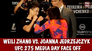 UFC 275: Weili Zhang vs. Joanna Jedrzejczyk 2 Media Day Face Off