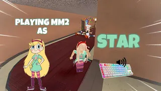 STAR DESTROYS TEAMERS IN MM2 + GAMEPLAY (KEYBOARD ASMR)