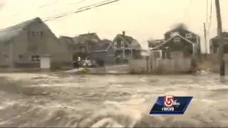 Coast getting battered by storm