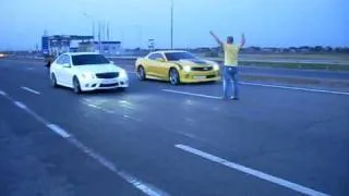 c63 amg (487 h.p) vs. Chevrolet Camaro SS 2SS (426 h.p) _ 1 start