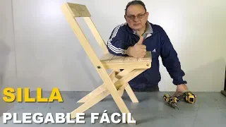 SILLA PLEGABLE DE MADERA FÁCIL Y RÁPIDA PARA HACER  PASO A PASO - TUTORIAL