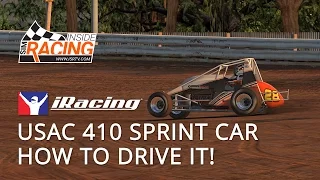 iRacing USAC 410 Sprint Car Test Drive - How to Drive It!