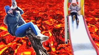 Яна Устроила ЧЕЛЛЕНЕДЖ ПОЛ ЭТО ЛАВА или Floor is lava Chellenge