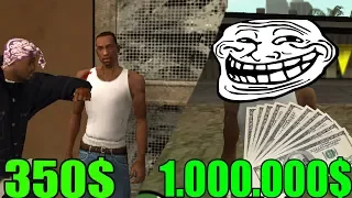 КАК ЗАРАБОТАТЬ В НАЧАЛЕ ИГРЫ 1.000.000$ В GTA SA!!!