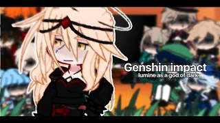 | Genshin react to lumine as a god of dark | 🇷🇺/🇬🇧 |