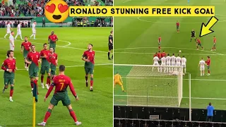 😍 Ronaldo Stunning Free Kick Goal for Portugal vs Liechtenstein