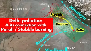 Delhi air pollution & Stubble Parali burning connection