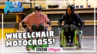 Adam Beales & Mwaksy Try WHEELCHAIR MOTOCROSS! 🦽 | Blue Peter