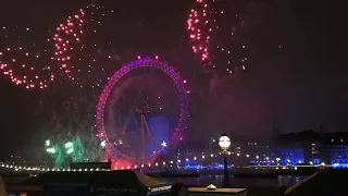 London Fireworks Blue Zone - Countdown to 2019