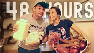 Eating ONLY food WE GREW for 48 hours!