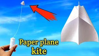 How to make note book paper plane kite , flying paper plane kite , how to make kite , patang flying