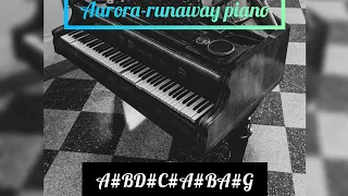 Aurora-runaway piano| With letter notes | Ivory Keys | #shorts#piano#pianotutorial