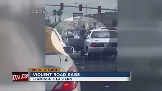 Brutal road rage brawl caught on camera