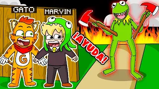 ¡ESCAPA DE LA PEOR RANA MALVADA DE ROBLOX 😱 | ¿ESCAPARON? 😳 MINIMARVIN SRGATO