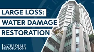 Large Loss - Water Damage Restoration Process (32 Floors Affected!) | Incredible Restorations