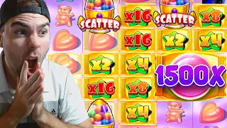 HE HIT THE CRAZIEST 1500X LAST SPIN GOD CLUSTER! (SUGAR RUSH)