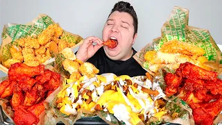 Wingstop Hot Wings & Cheese Fries • MUKBANG