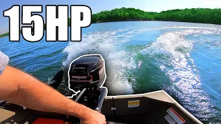 FAST 14ft JON BOAT!!! Mercury 2-stroke TOP SPEED TEST!