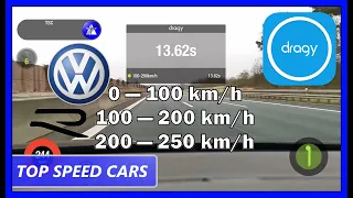 VW Golf 7 R Dragy acceleration 0-100/100-200/200-250 km/h - data review