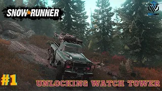 SnowRunner Season 8 || Unlock all Watchtower in BlackRiver || GamePlay #1 || Apic Gamerz